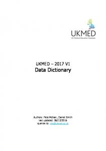 Data Dictionary - UKMED