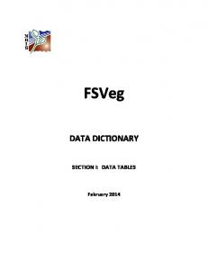 DATA DICTIONARY - USDA Forest Service