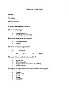 Data extraction form - Plos