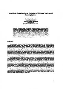 Data Mining Technology for the Evaluation of Web ... - Semantic Scholar