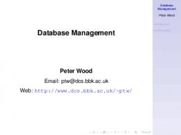 Database Management