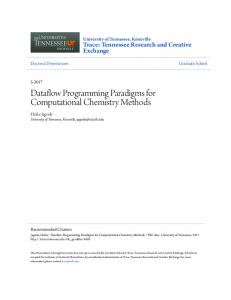 Dataflow Programming Paradigms for Computational Chemistry ...