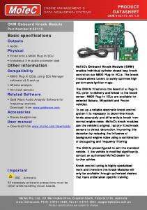 Datasheet OKM.pub - MoTeC