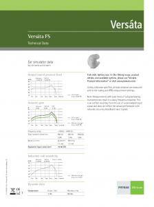 Datasheet Phonak Versata FS