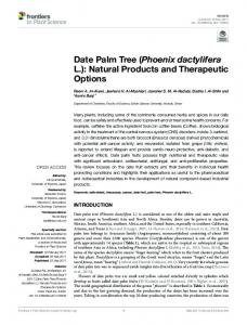 Date Palm Tree (Phoenix dactylifera L.)