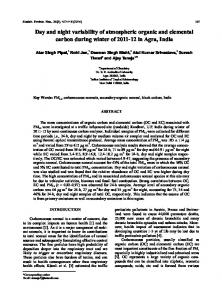 Day and night variability of atmospheric organic and elemental carbon ...