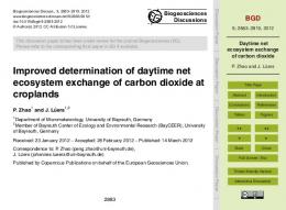 Daytime net ecosystem exchange of carbon dioxide