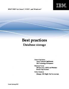 DB2 Best Practices - IBM