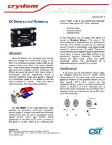 DC Motor control Reversing - Crydom