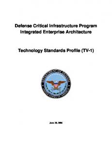 DCIP Technology Standards Profile