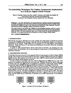 De-embedding Techniques For Passive Components ... - piers