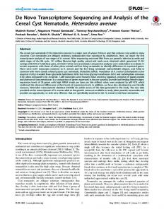 De Novo Transcriptome Sequencing and Analysis