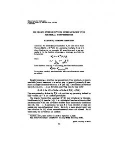 DE RHAM INTERSECTION COHOMOLOGY FOR ... - Project Euclid