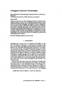 Debugging Incoherent Terminologies - Department of Computer Science