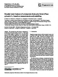 Decadal water balance of a temperate Scots pine forest (Pinus ...