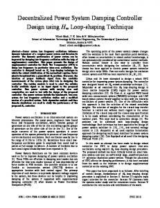 Decentralized Power System Damping Controller ... - IEEE Xplore