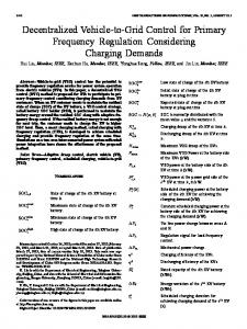 Decentralized Vehicle-to-Grid Control for Primary ... - IEEE Xplore