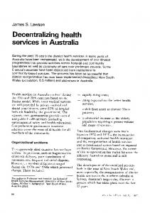 Decentralizing health - World Health Organization