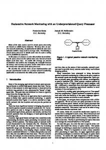 Declarative Network Monitoring with an Underprovisioned ... - CiteSeerX