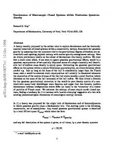 Decoherence of Macroscopic Closed Systems within Newtonian