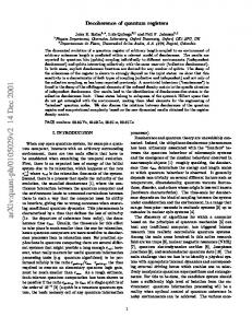 Decoherence of quantum registers