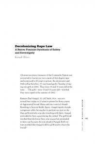 Decolonizing Rape Law