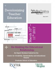 decolonizing teacher education flyer