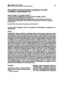 Decomposition dynamics of aquatic macrophytes in the lower ...