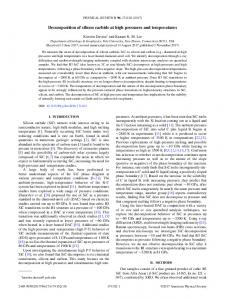 Decomposition of silicon carbide at high pressures and temperatures