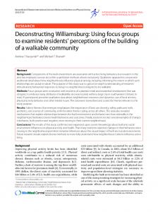 Deconstructing Williamsburg: Using focus groups
