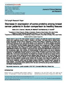 Decrease in expression of some proteins among ... - Academic Journals