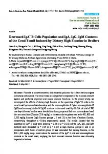 Decreased IgA+ B Cells Population and IgA, IgG, IgM ... - BioMedSearch