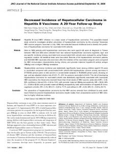 Decreased Incidence of Hepatocellular Carcinoma in ... - CiteSeerX