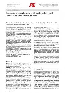 Decreased phagocytic activity of Kupffer cells in a rat ... - CiteSeerX