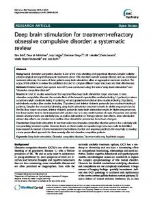 Deep brain stimulation for treatment-refractory ... - Springer Link