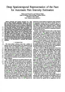 Deep Spatiotemporal Representation of the Face for Automatic