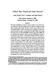 Default Risk Premia and Asset Returns - CiteSeerX