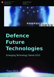 Defence Future Technologies - Future Emerging Technology Trends