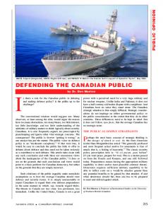 DEFENDING THE CANADIAN PUBLIC