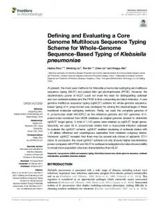 Defining and Evaluating a Core Genome