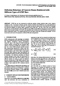 Deflection Behaviour of Concrete Beams Reinforced with Different