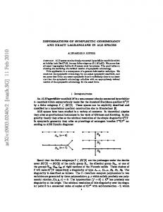 DEFORMATIONS OF SYMPLECTIC COHOMOLOGY AND EXACT ...