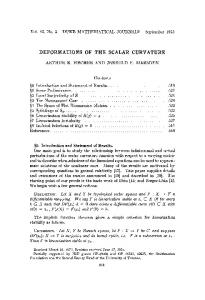 DEFORMATIONS OF THE SCALAR CURVATURE