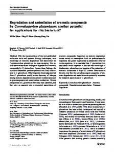 Degradation and assimilation of aromatic compounds by ...