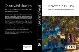 Degrowth in Tourism Degrowth in Tourism
