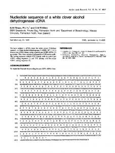 dehydrogenase cDNA - Europe PMC