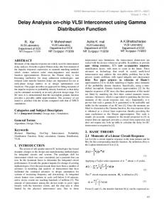 Delay Analysis on-chip VLSI Interconnect using Gamma Distribution ...