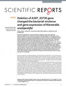 Deletion of AS87_03730 gene changed the