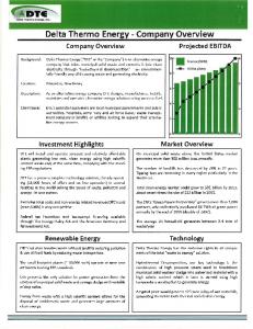 Delta Thermo Energy - Company Overview