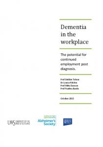 Dementia in the workplace